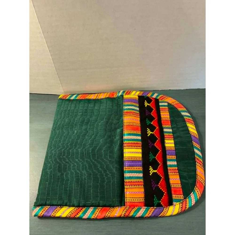 El Burgan LinaLama Design Clutch Purse Womens Multicolor Woven Embroidered Boho